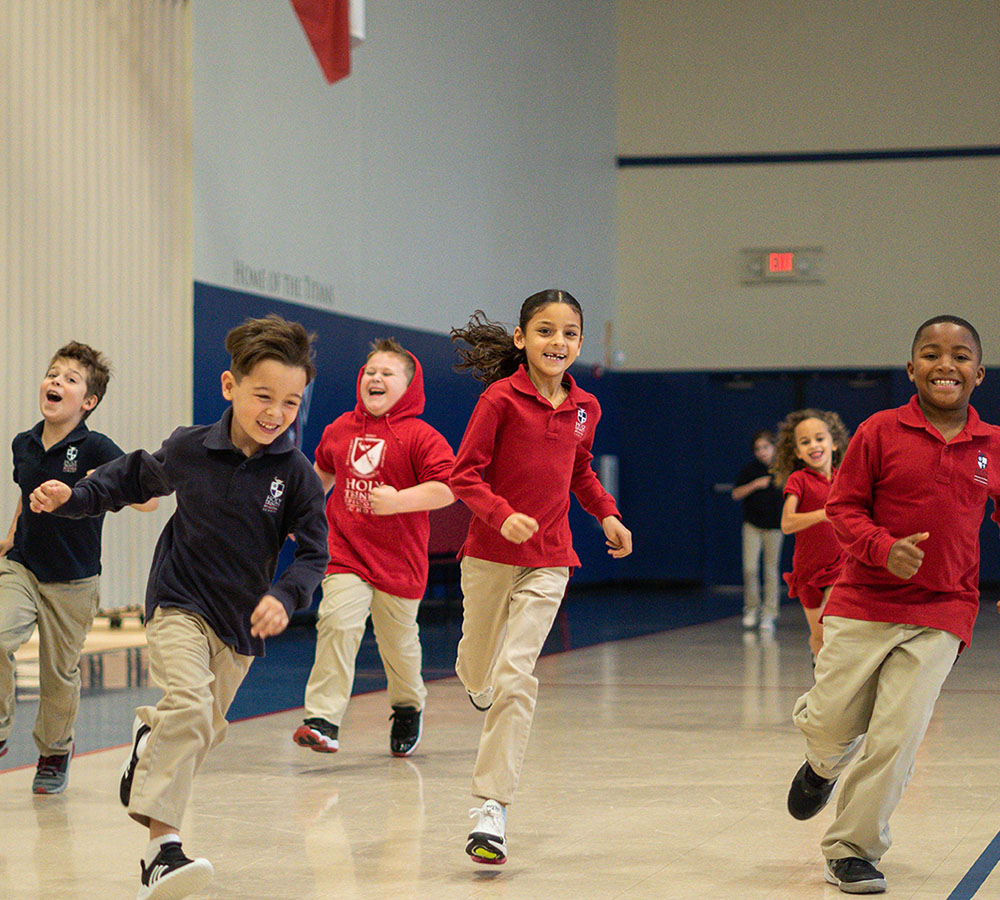 Holy Trinity Episcopal School Kids Playing in Gymnasium